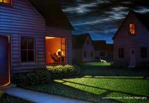 Leonard Koscianski, Suburban, night-lights.