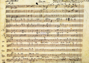 mozart nota elyazma diesIrae