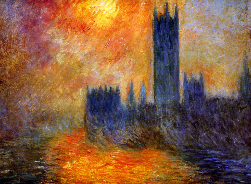 Monet-House of Parliament Sun