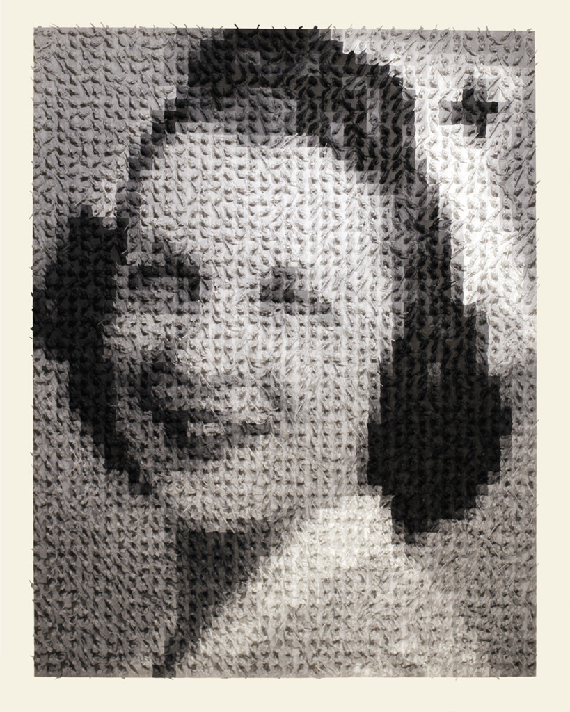 Volunteer Nurse, 2013, figurines glued and painted on wood, 60’’X 48’’.