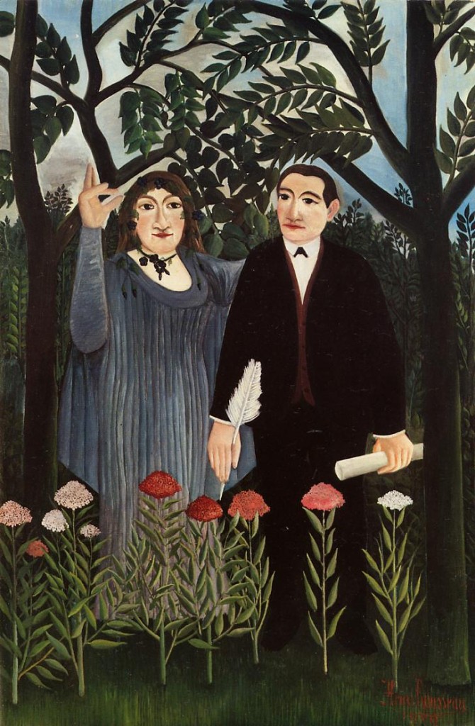 Portrait of Apollinaire and Marie Laurencin, by Henri Rousseau, 1909