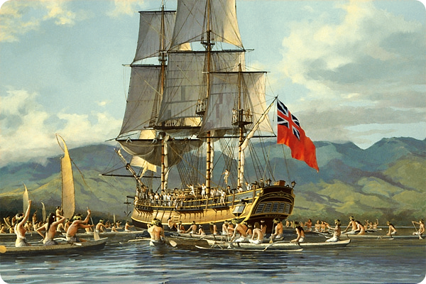 6. The Bounty arrives in Tahiti