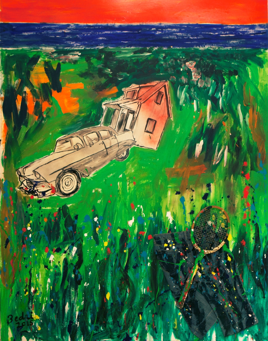 Bedri Baykam. Yalnızlık. Tuval Üzerine Karışık Teknik, 223 x 170 cm, 2015