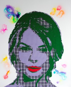 Didem Yağcı, Michelle, 170 x 135 cm, Tuval uzerine kumas katmanlari,keçe ve mürekkep Multi-layered fabrics, felt and ink on canvas