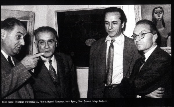 Tarık Temel, Ahmet Hamdi Tanpinar, Nuri Iyem, Ilhan Sevket, Maya Sanat Galerisi