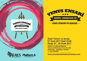 Yunus Ensari Resim Yarışması 2016 Ödül Töreni ve Sergi Davetiyesi