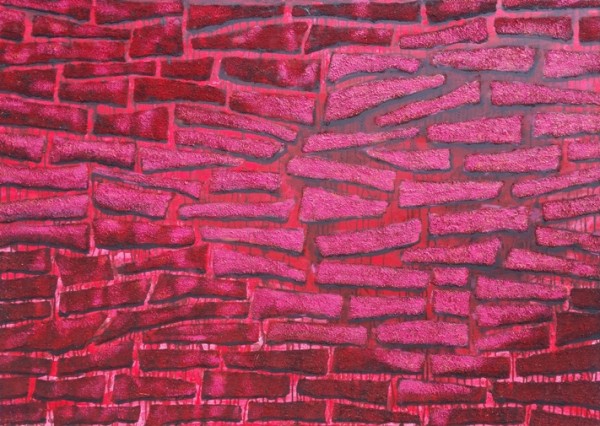 (Görsel 4) 91 x1 30 cm, tuvale akrilik, talaş, 2016.