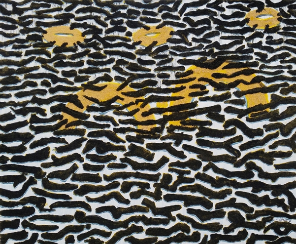 Görsel 7- 130 x 160 cm 2016 tuvale akrilik talaş.
