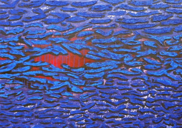 Görsel 8- 91 x 130 cm 2016, tuvale akrilik, talaş
