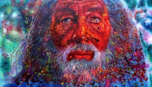 2-Yüzüklerin Efendisi, Gandalf, 2017, tuval üzerine yağlıboya, 130x230 cm,