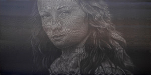 3- Kadir Akyol, “Sophie Turner”, 2017, tuval üzerine yağlıboya, 90x180 cm.