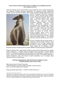 İLHAN KOMAN HEYKELİNİN KENTTE YENİDEN KAZANDIRILMASI
