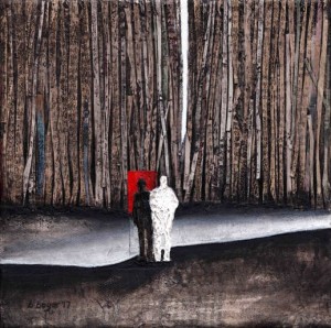 Beşir Bayar, Denemeler-8, 2017, Tuval Üzerine Karışık Teknik, 20x20 cm.